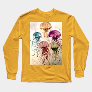 Watercolor jellyfish Long Sleeve T-Shirt